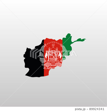Afghanistan national flag in country map silhouette Afghanistan national flag in country map silhouette 89924341