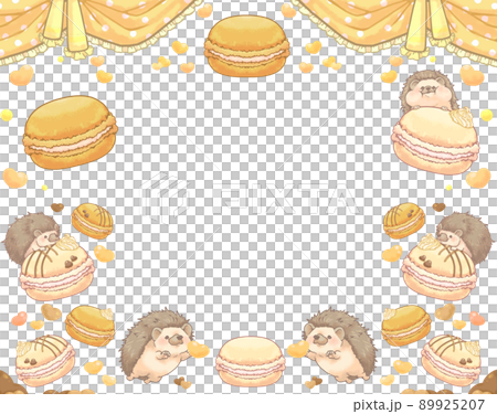 Hedgehog and Macaron Heart Frame Yellow ver Hedgehog and Macaron Heart Frame Yellow ver 89925207