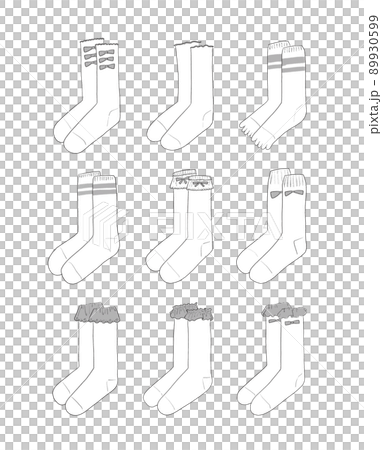 Gray socks illustration set 89930599