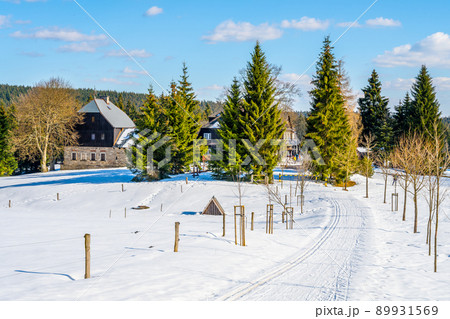 Cross-country skiing in Jizera Mountains 89931569