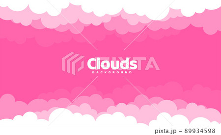 cartoonish clouds on pink background cartoonish clouds on pink background 89934598