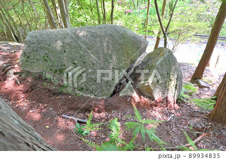 三雲城跡の麓にある「鬼滅の刃」風の割れ岩 89934835