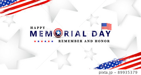 happy memorial day remember and honor with star backgrounds for website banner, poster corporate, sign business, social media posts, advertising agency, wallpaper, backdrop, ads campaign, landing page 89935379