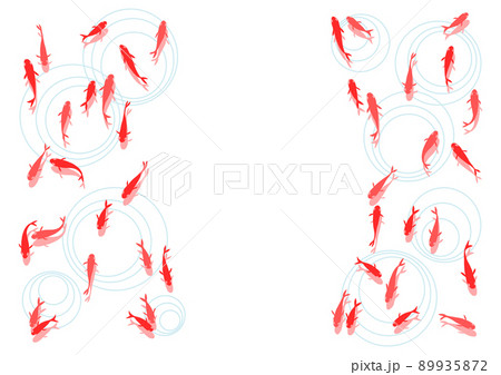 金魚と波紋 イラスト 白背景 金魚と波紋 イラスト 白背景 89935872