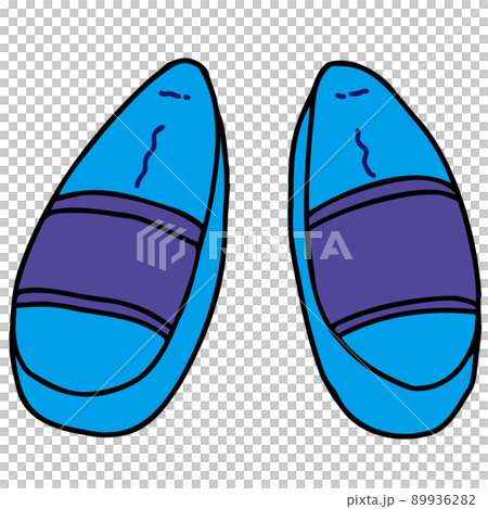 青いサンダルのイラスト 89936282