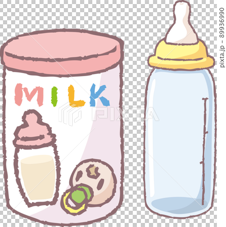粉ミルクと哺乳瓶 89936990