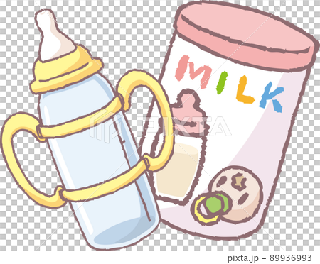 粉ミルクと哺乳瓶 89936993