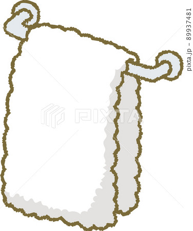 タオルハンガーにかかった白タオル 89937481