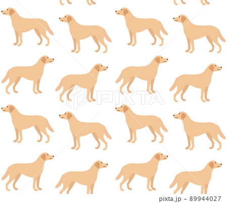 Vector seamless pattern of flat labrador dog Vector seamless pattern of flat labrador dog 89944027