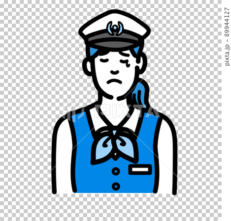 悲しそうに涙を流している運転手の女性 89944127