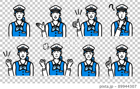 Driver's female gesture, gesture set Driver's female gesture, gesture set 89944307