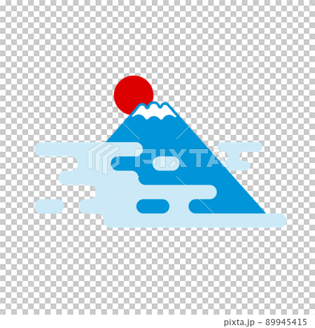 日本新年配飾“富士山”的矢量圖解。 日本新年配飾“富士山”的矢量圖解。 89945415