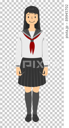 一名身穿水手服的女學生的插圖 一名身穿水手服的女學生的插圖 89945702