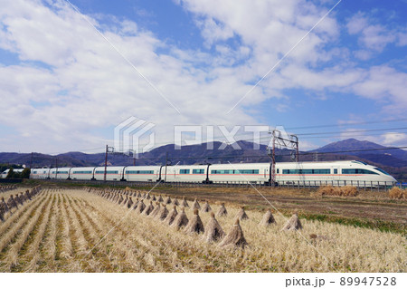 大山をバックに疾走する定期運行終了間近のロマンスカーVSE 89947528