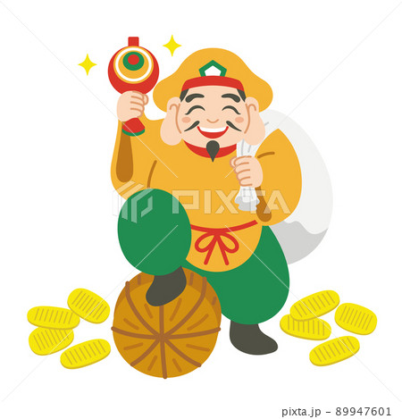 開運! 福の神 大黒神之図 金運 商売繁盛 五穀豊穣 掛軸 縁起物 絵 日本美術 ka120.jpg