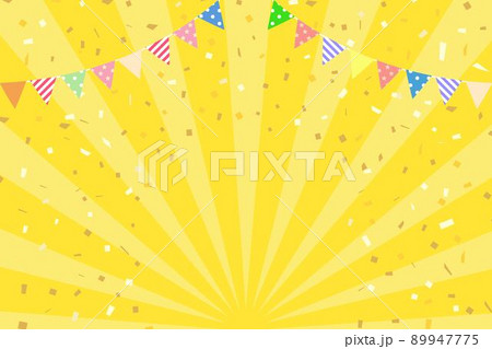 サンバースト　黄色　ガーランド　紙吹雪 89947775