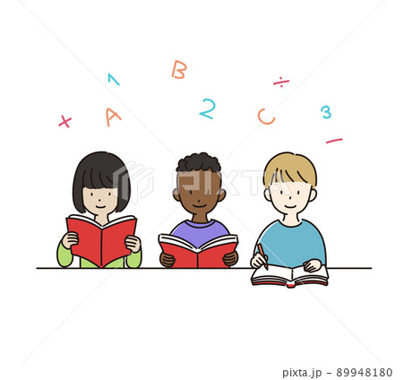 本を読むこどもたち 89948180