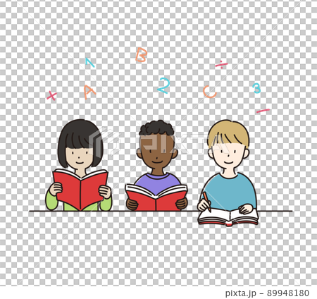 本を読むこどもたち 89948180