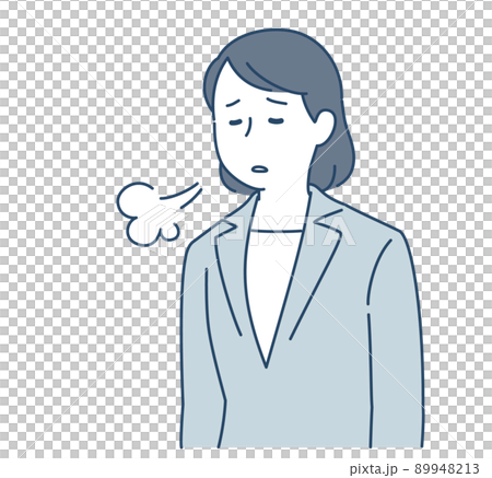 A woman in a disappointed suit 89948213