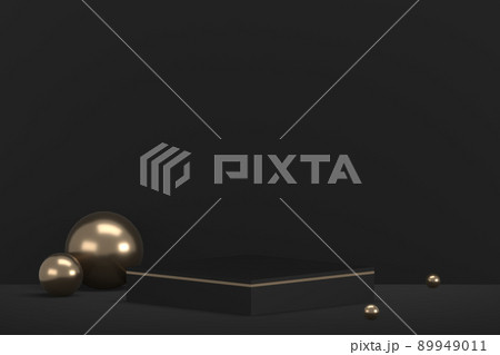 black stage podium for products decoration suitable .3D rendering black stage podium for products decoration suitable .3D rendering 89949011