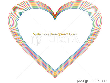 SDGsイメージのーハート型フレーム 89949447