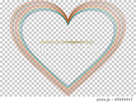SDGsイメージのーハート型フレーム 89949447