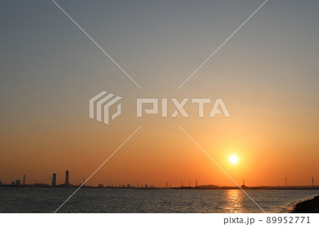 富津岬の朝焼け 富津岬の朝焼け 89952771