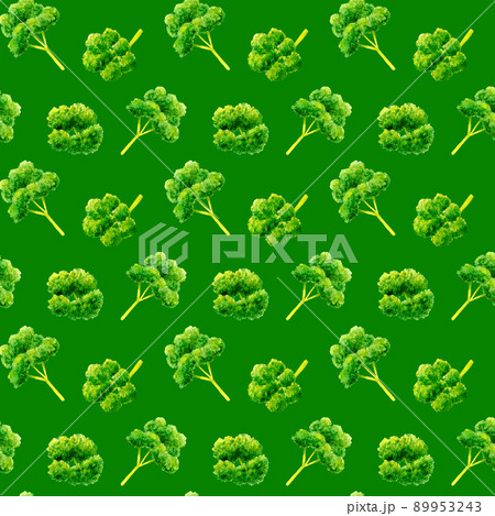 パセリのシームレスパターン　手描き水彩イラストの野菜柄テキスタイル 89953243