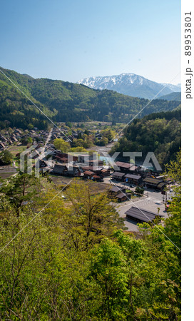 春の白川郷　縦 89953801