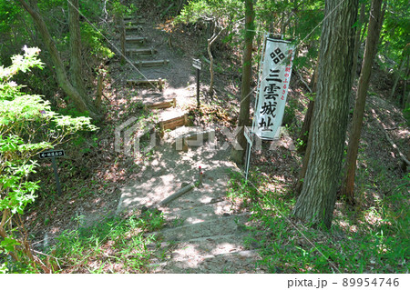 近江「三雲城」の眺望と八丈岩(落ちない岩) 近江「三雲城」の眺望と八丈岩(落ちない岩) 89954746