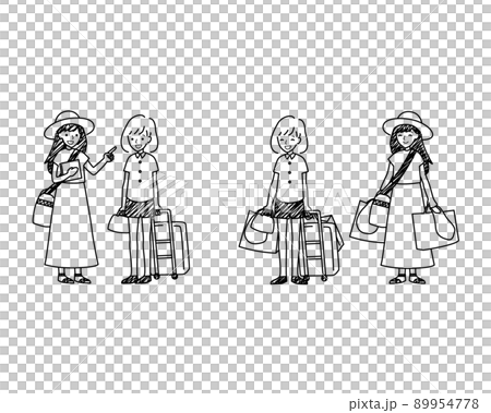 ふたり女子旅　行きと帰り 89954778
