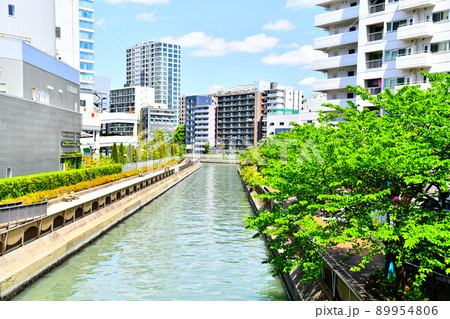 竹芝橋/新芝運河より芝浦運河方向を望む(東京都港区)【2022.4】 竹芝橋/新芝運河より芝浦運河方向を望む(東京都港区)【2022.4】 89954806