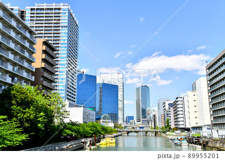 浦島橋／芝浦運河より浜松町方面を望む(東京都港区)【2022.4】 89955201