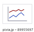 折れ線グラフのイメージイラスト 89955697
