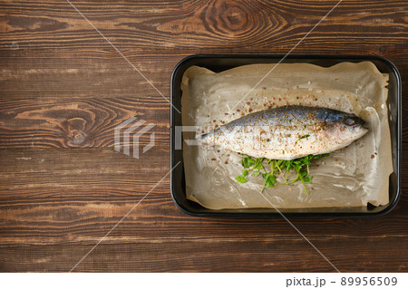 Fresh sea yellow tailed lacedra ready for cooking Fresh sea yellow tailed lacedra ready for cooking 89956509