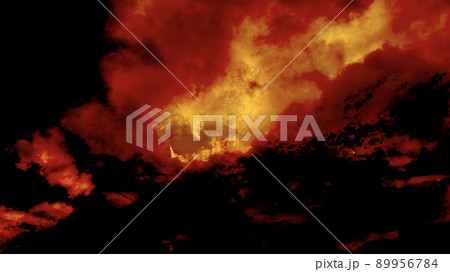 戦乱、山火事イメージ_ワイド 89956784