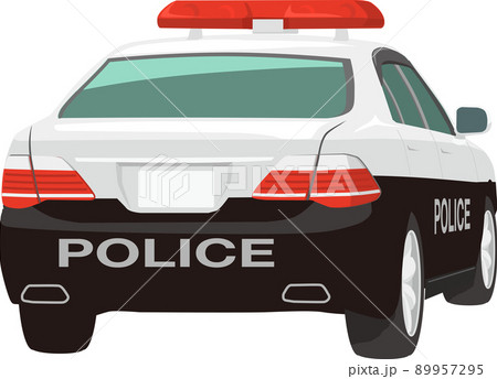 パトカー後ろのイラスト素材 パトカー後ろのイラスト素材