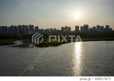 風景 ギャラリー遊園地 湖 89957875