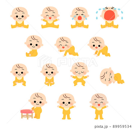 いろんな表情の赤ちゃんセット 89959534