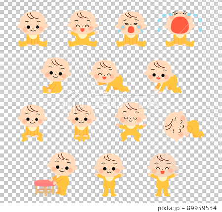 いろんな表情の赤ちゃんセット 89959534