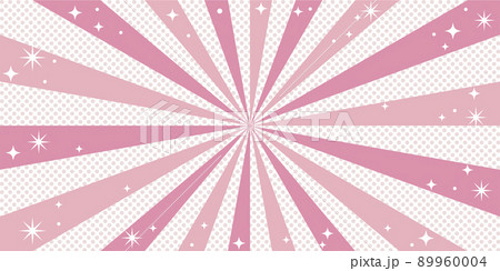 元気で明るい雰囲気を演出する集中線の背景素材 89960004