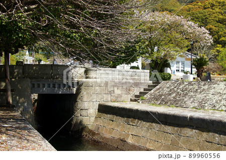 熊本県宇城市の世界文化遺産　三角西港  「中の水路」 89960556