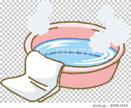 帶熱水的洗臉盆 帶熱水和毛巾的洗臉盆 89961040