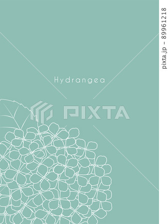 線画のシンプルなデザインの紫陽花のイラスト 線画のシンプルなデザインの紫陽花のイラスト 89961218