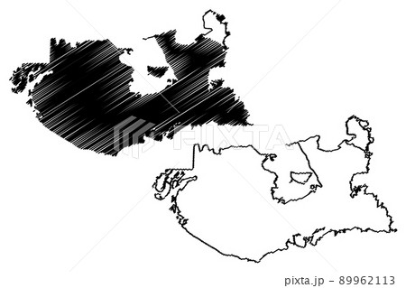Kutch district (Gujarat State, Republic of India) map vector illustration, scribble sketch Kachchh map Kutch district (Gujarat State, Republic of India) map vector illustration, scribble sketch Kachchh map 89962113