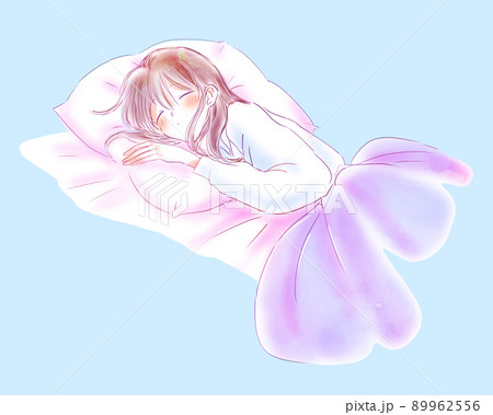 気持ちよく眠る女性 89962556