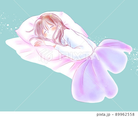 気持ちよく眠る女性 89962558