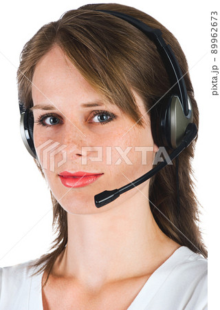 woman with headset 89962673