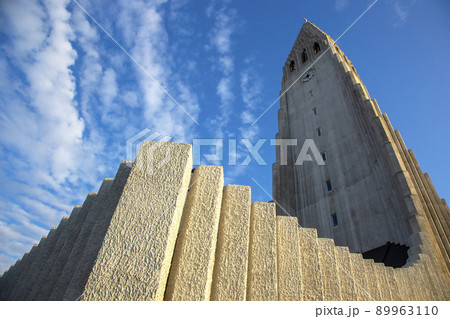 Hallgrimskirkja Church in Reykjavik. Iceland. Travel and tourism. Architecture and famous cities of Europe 89963110
