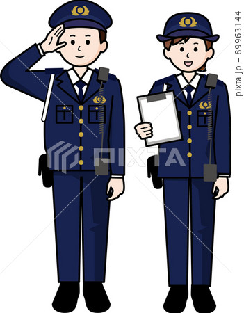 警察官 男性と女性 警察官 男性と女性 89963144